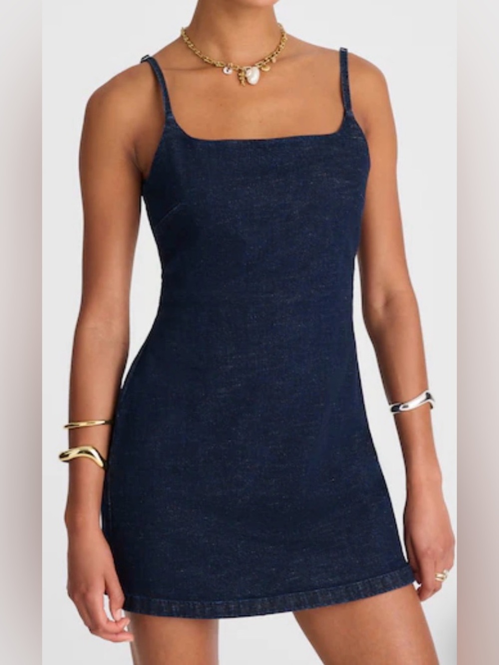 Madewell Denim Squareneck Romper in Briant Wash | size: 8